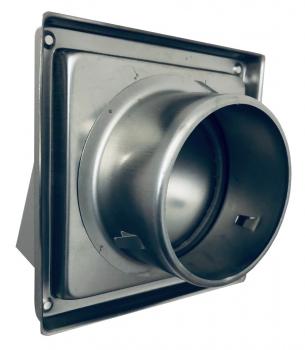 Ablufthaube Edelstahl mit Stutzen für Rohre DN 100 incl. Schaumgummidichtung